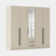 Matilda - 5 Door Wardrobe With Drawers & Mirrors Champagne