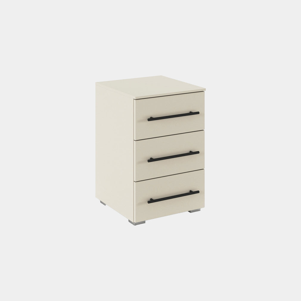 Matilda - 3 Drawer Bedside Table Champagne