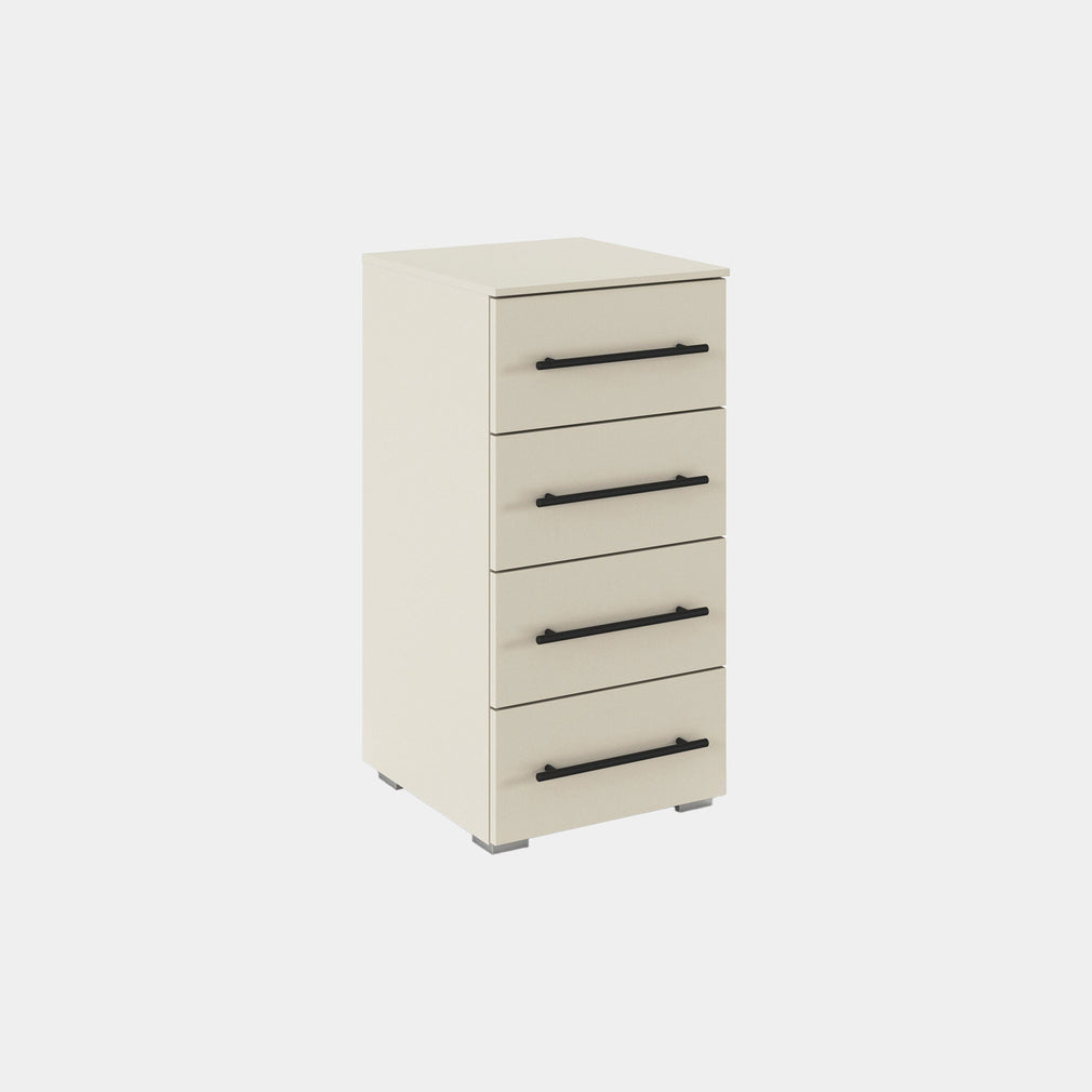 Matilda - 4 Drawer Chest of Drawers, Slim Champagne
