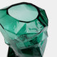 Prism Face - Glass Vase, Green