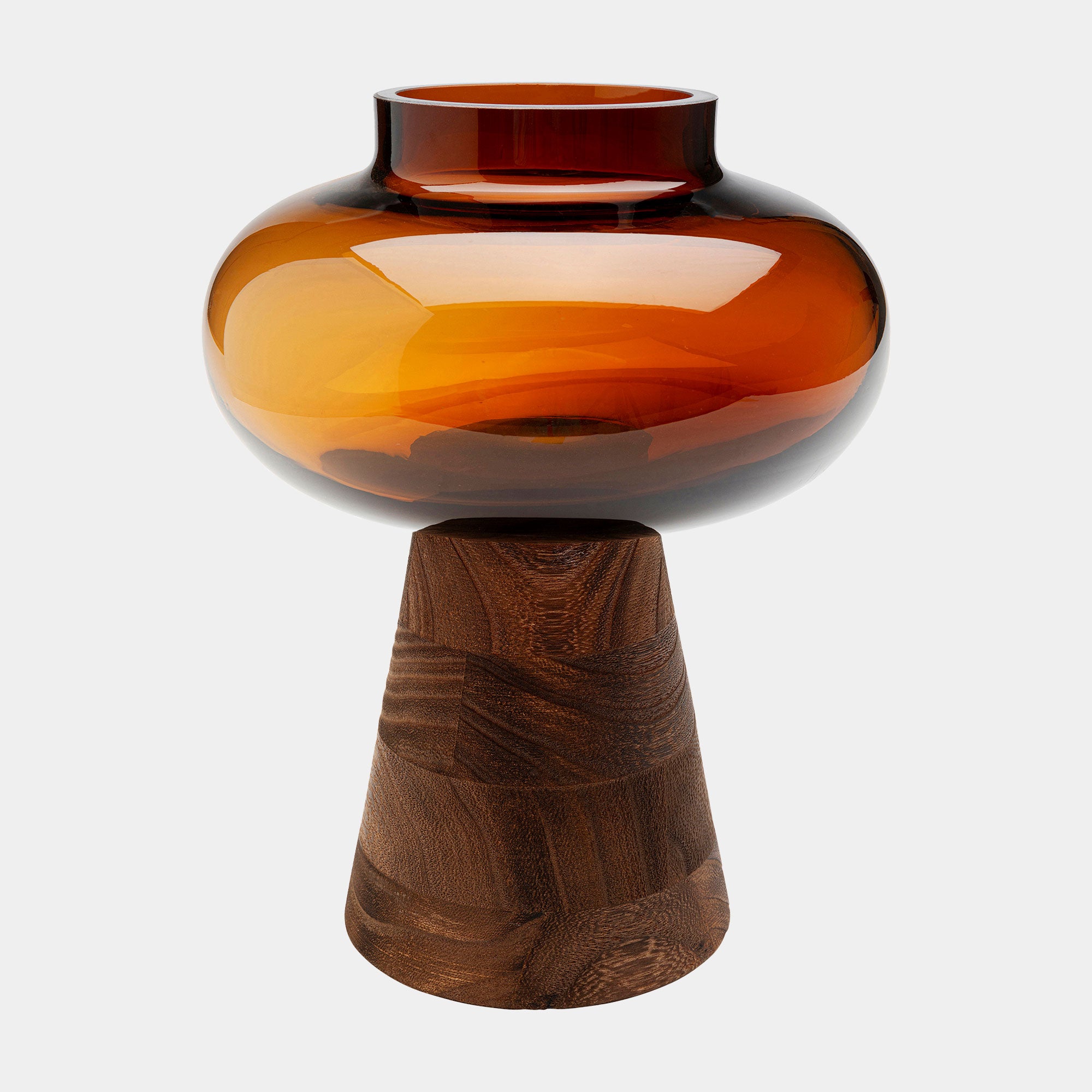 Alba - Glass Vase, Brown