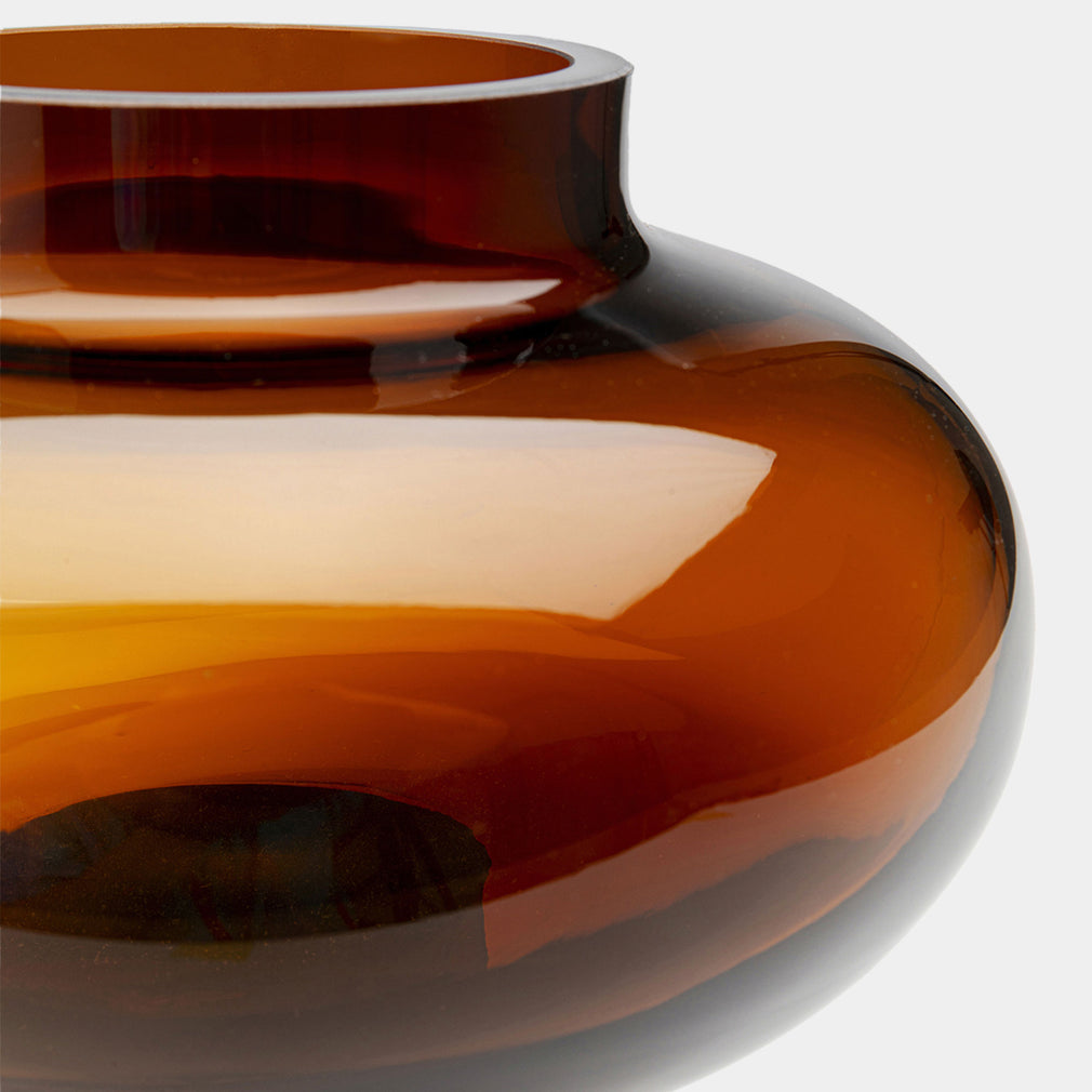 Alba - Glass Vase, Brown