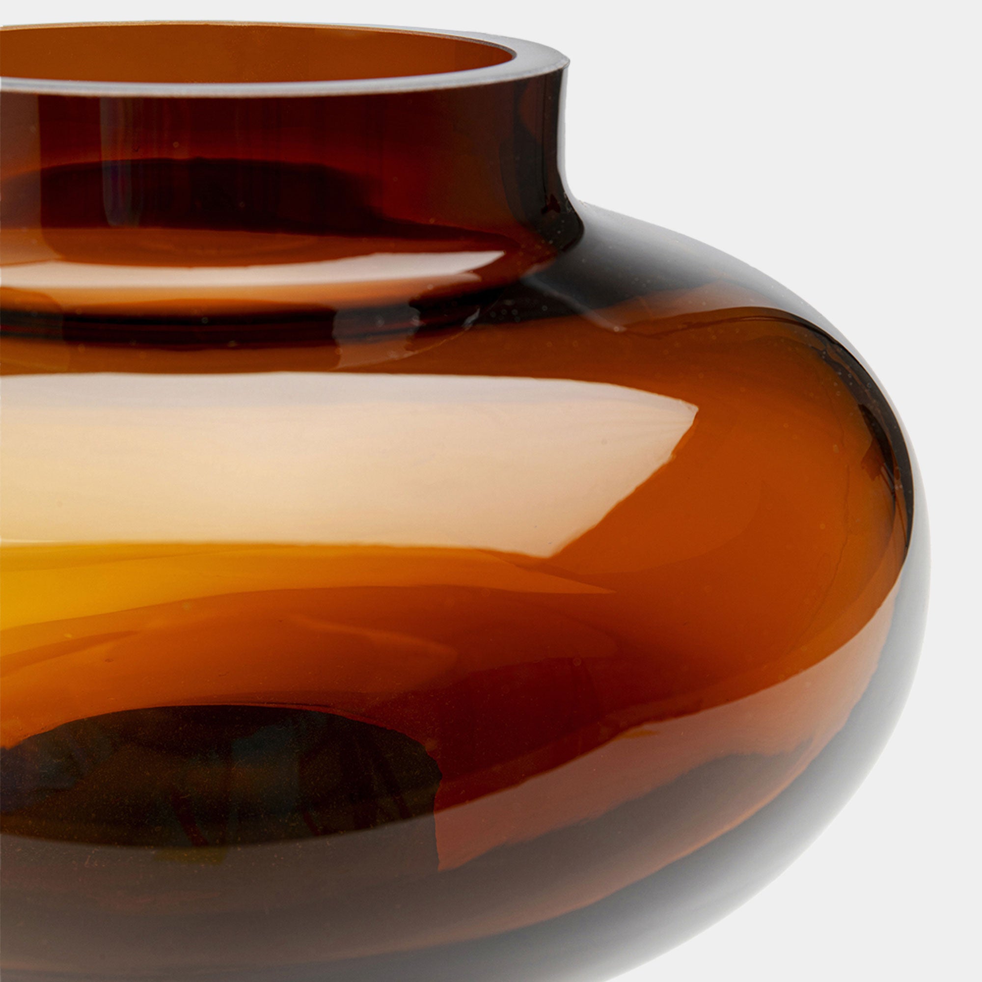 Alba - Glass Vase, Brown