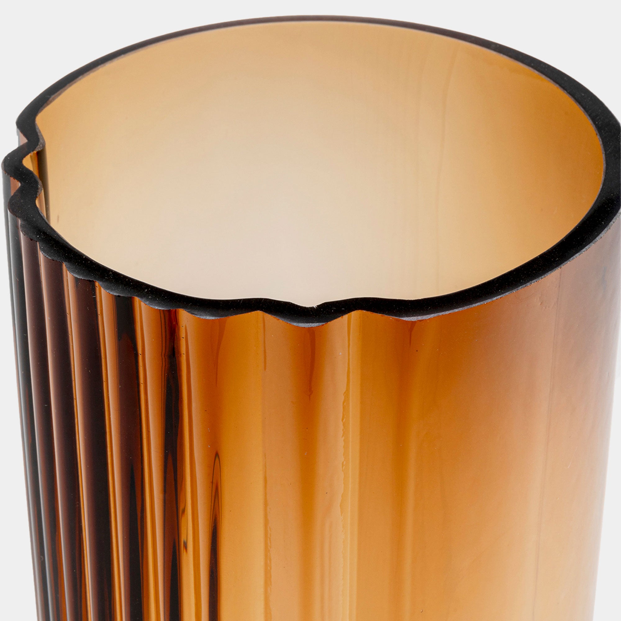 Amberline - Glass Vase, Brown