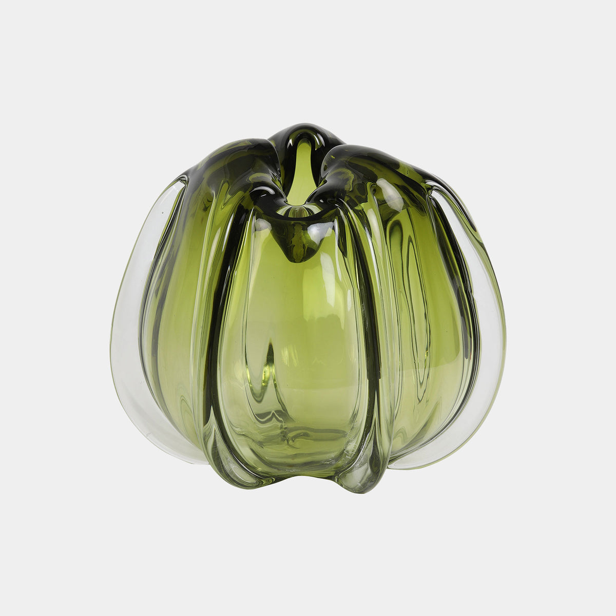 Murela Olive Green - Decorative Glass Ornament Small