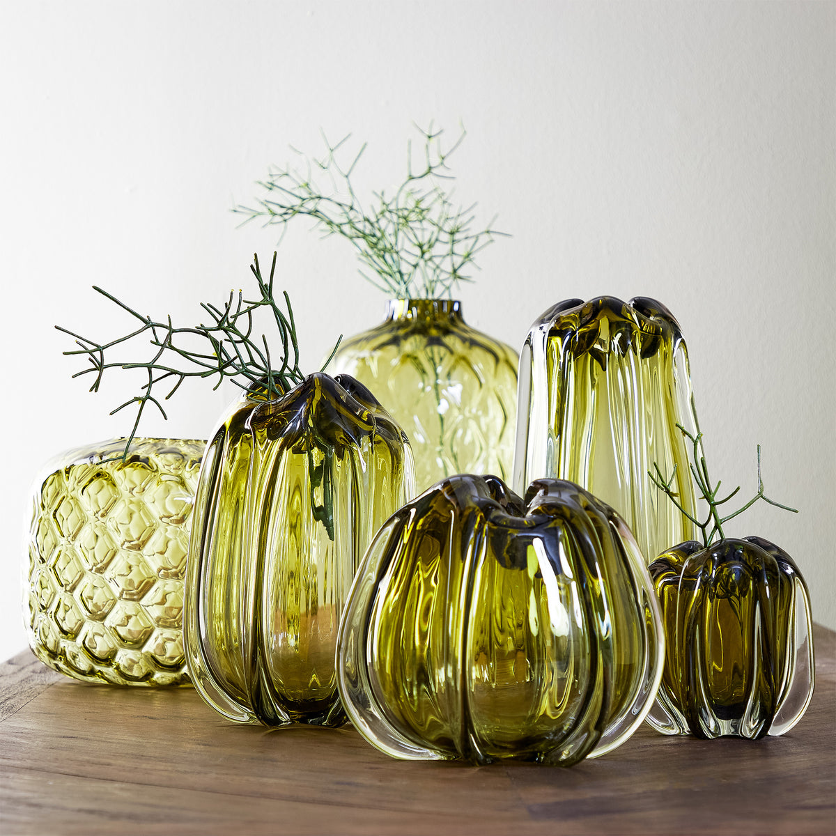 Murela Olive Green - Decorative Glass Ornament