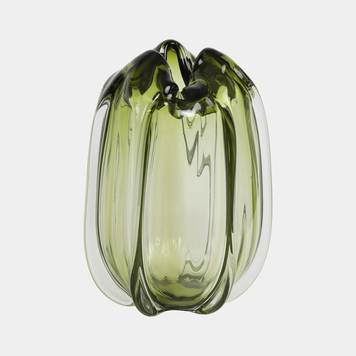 Murela Olive Green - Decorative Glass Ornament Medium