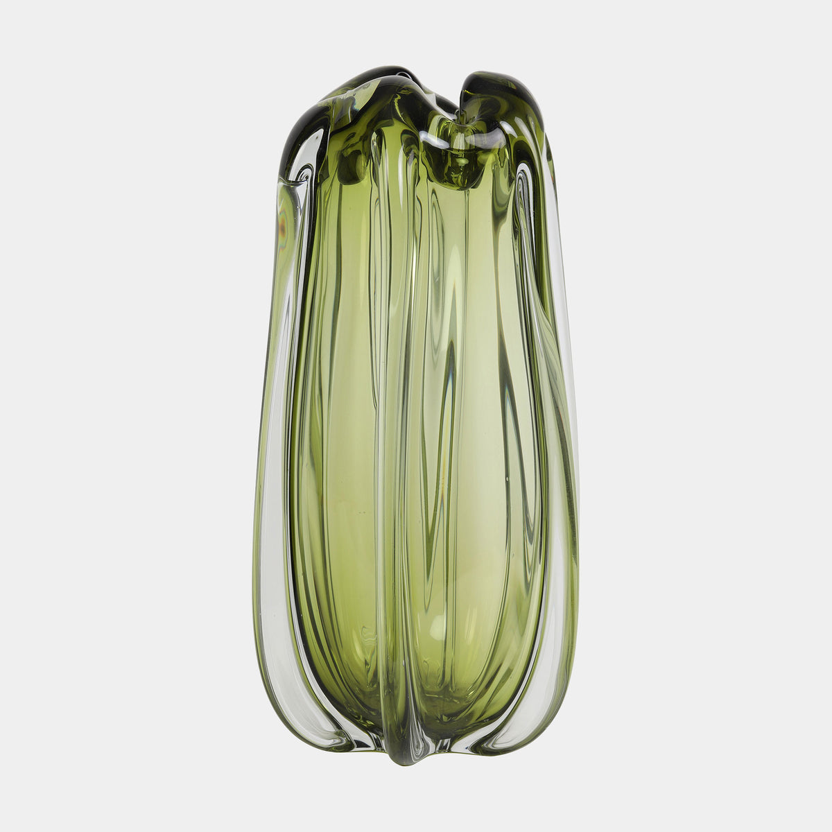 Murela Olive Green - Decorative Glass Ornament Large