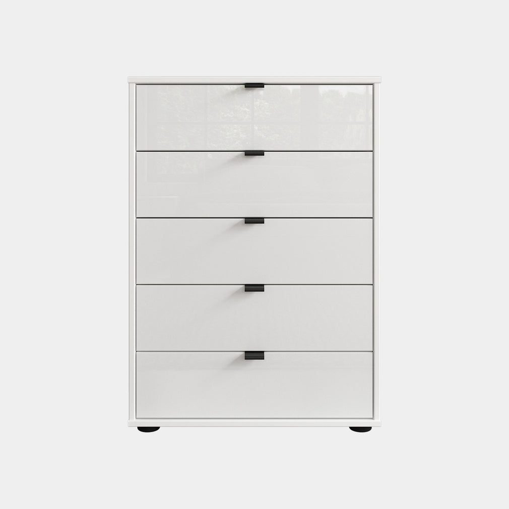 Florida - 5 Drawer Chest of Drawers White