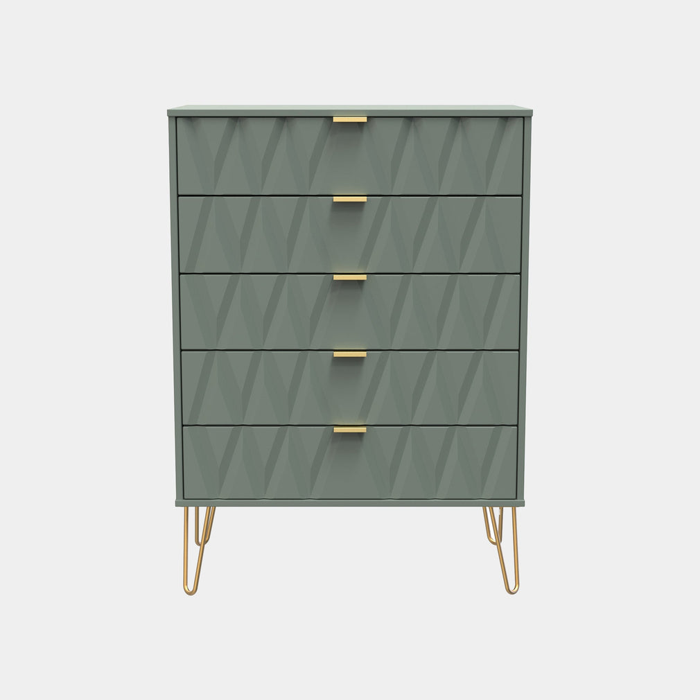 Jewel - 5 Drawer Chest of Drawers, Wide