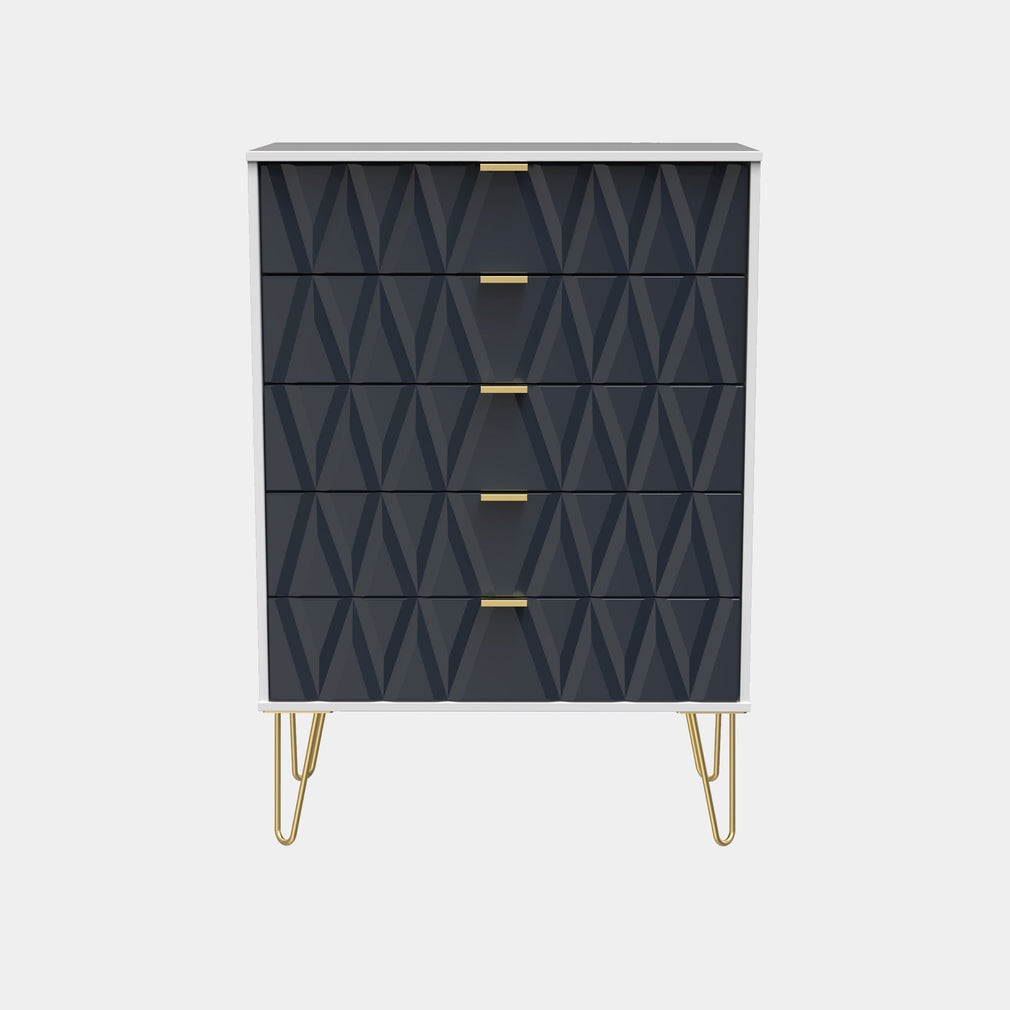 Jewel - 5 Drawer Chest of Drawers, Wide