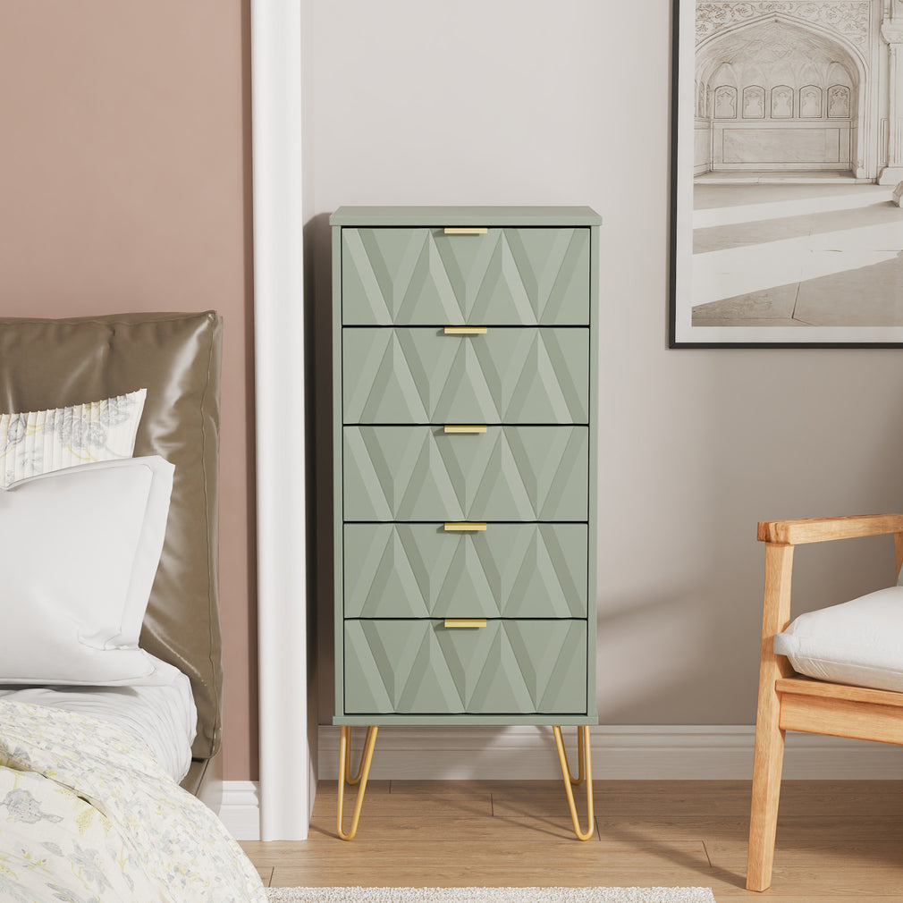 Jewel - 5 Drawer Chest of Drawers, Tall