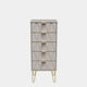 Jewel - 5 Drawer Chest of Drawers, Tall Mushroom Carcase & Mushroom Fronts