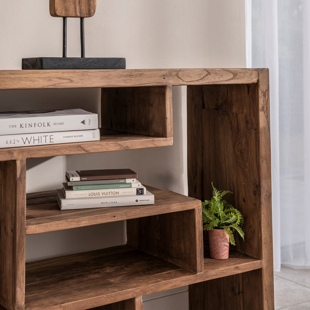 Java - Low Room Divider Shelf, Wood