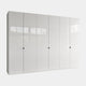 Florida - Wardrobe 300cm 6 Door White