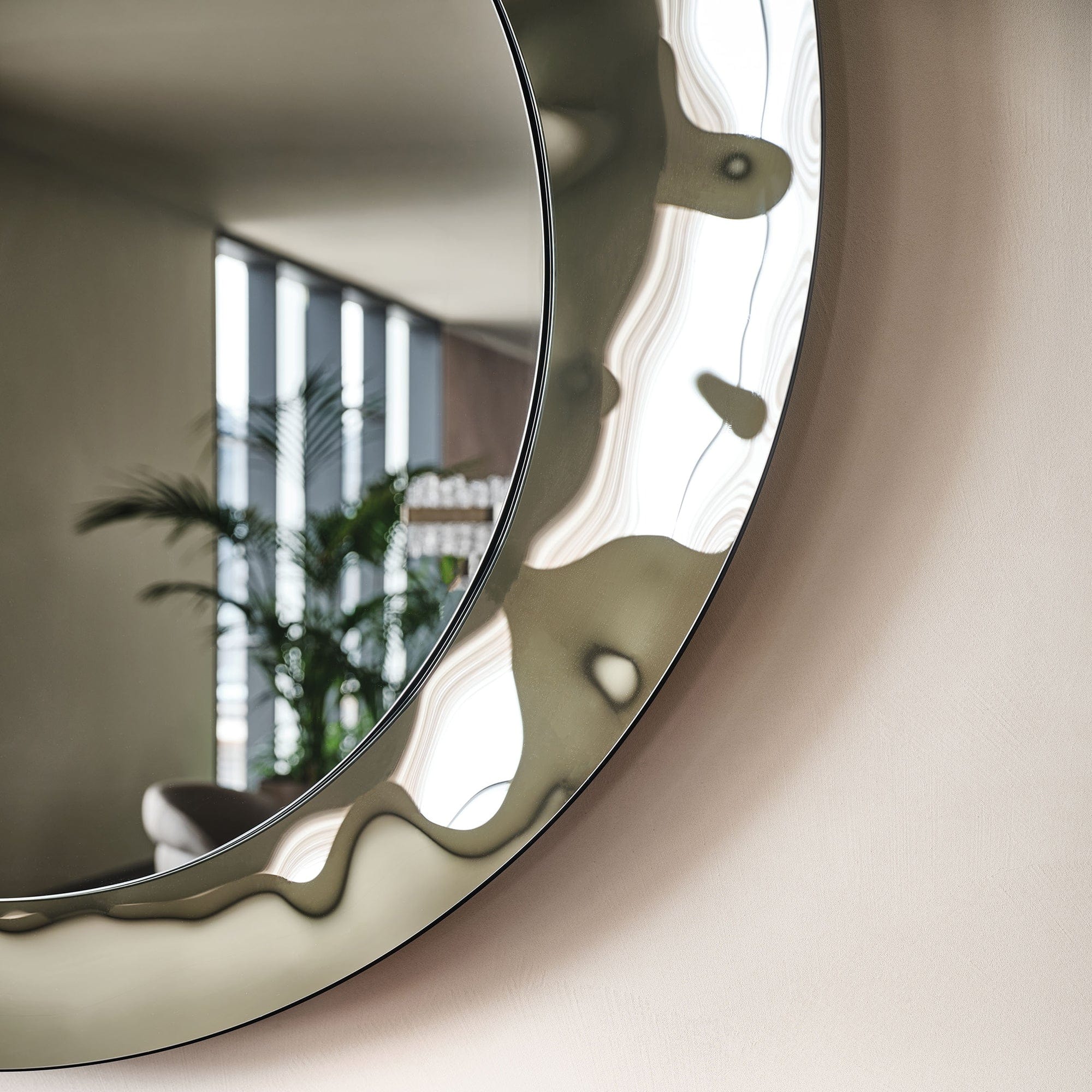 Cattelan Italia Cosmos - Round Mirror 157cm In Bronze Glass