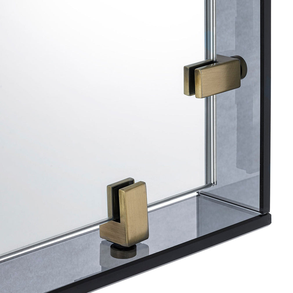 Eichholtz Verona - Medium Mirror Smoked Glass Antique Brass Finish