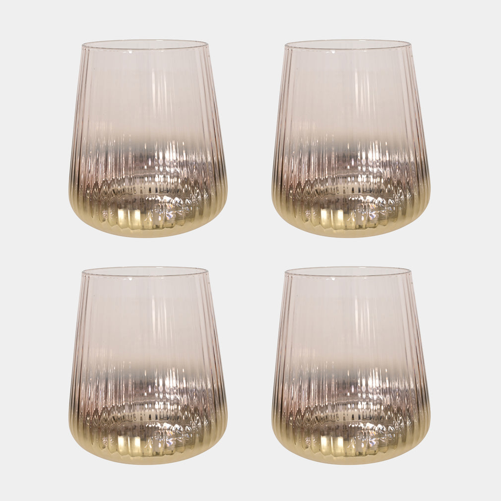 Blush Pink - Glass Tumblers, Set of 4
