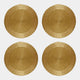 Gold Beaded Placemats Set of 4 - Festive Round Dining Table Mats