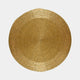 Gold Beaded Placemats Set of 4 - Festive Round Dining Table Mats