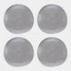 Silver Beaded Placemats Set of 4 - Festive Round Dining Table Mats
