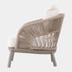 Mauritius - 3 Seat Garden Sofa Set, Champagne Aluminium & Rope Weave Effect