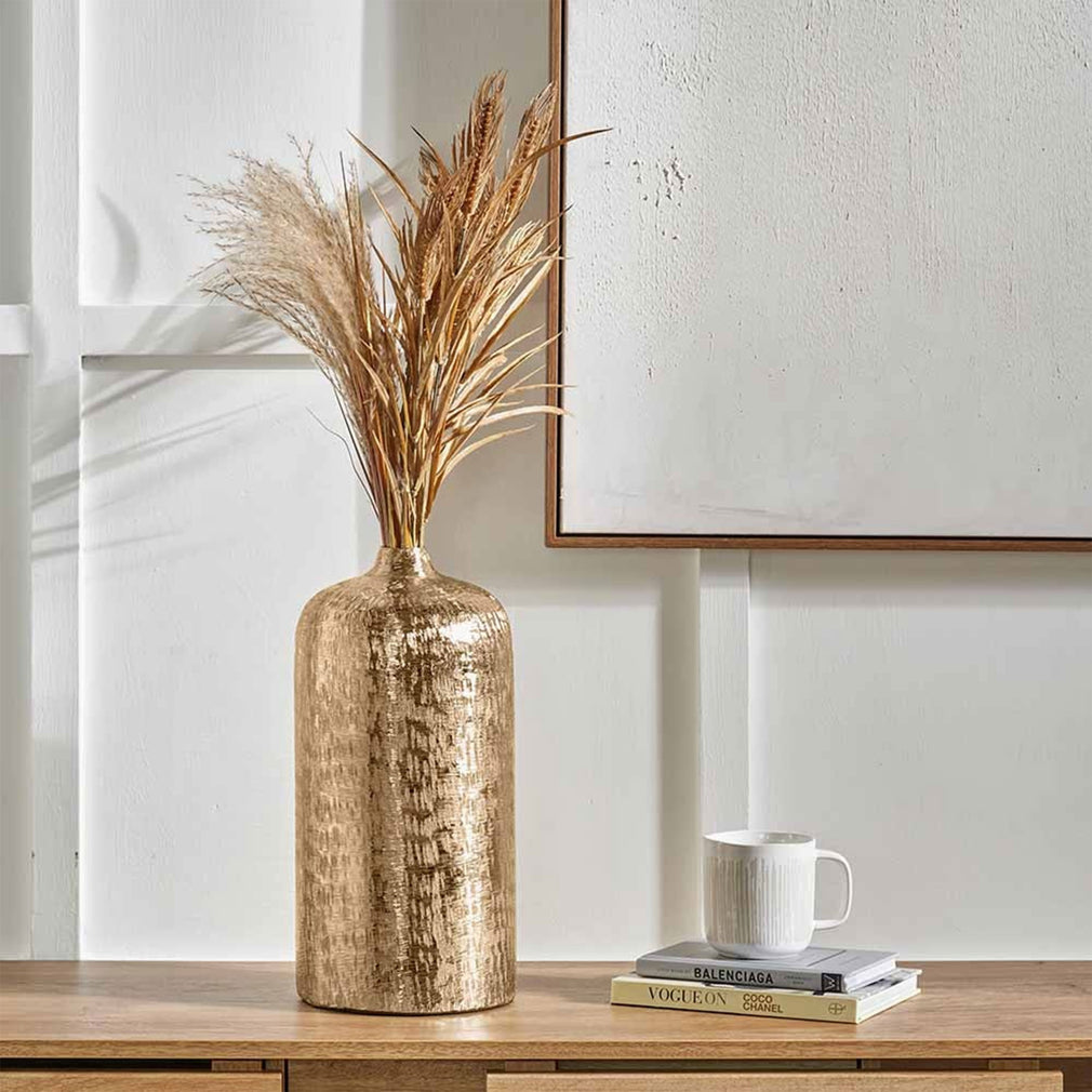 Cinder - Hammered Vase, Gold