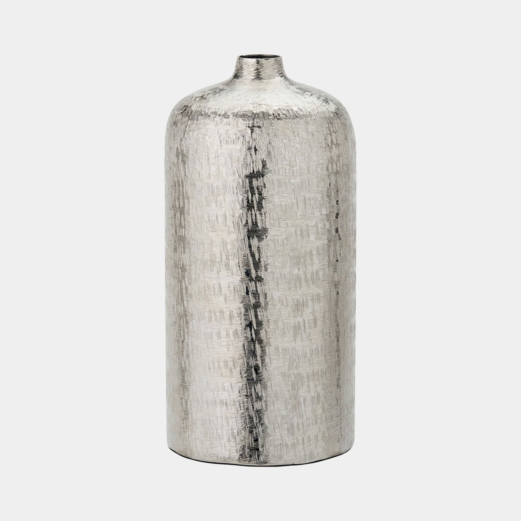 Cinder - Hammered Vase, Silver
