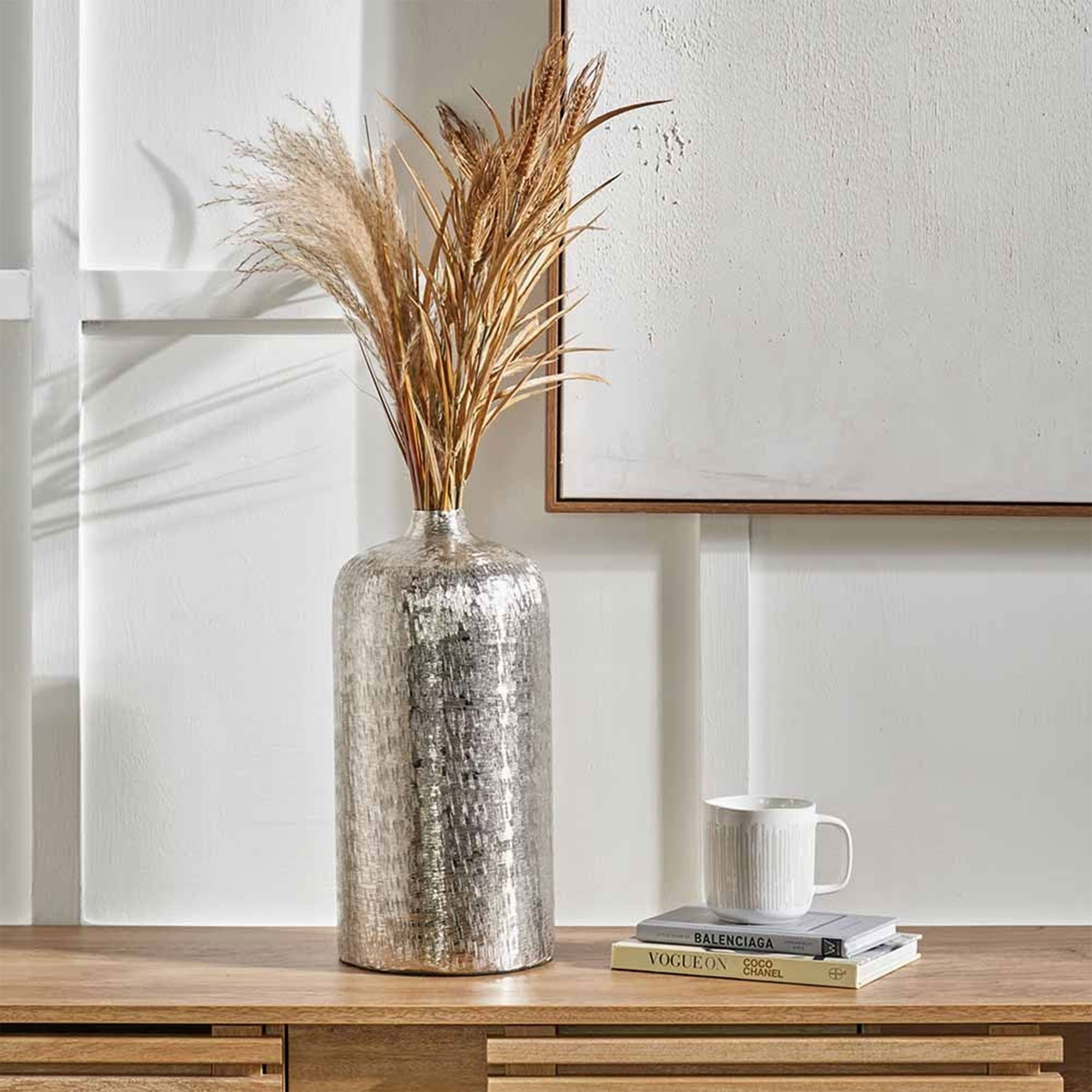 Cinder - Hammered Vase, Silver