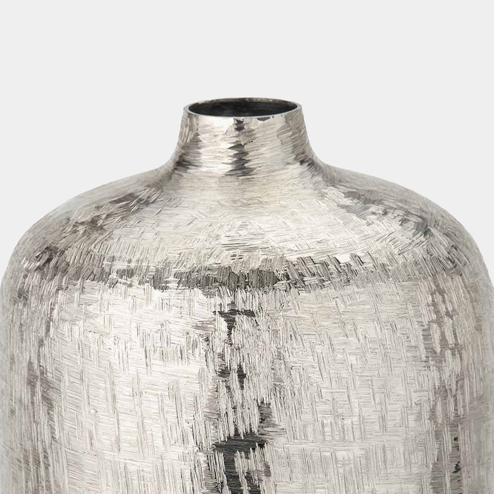 Cinder - Hammered Vase, Silver