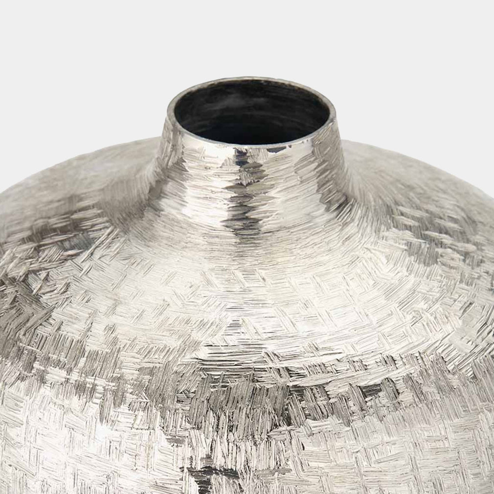 Cinder - Hammered Vase, Silver
