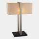 Adjunto Table Lamp Satin Nickle Natural Shade (LB)