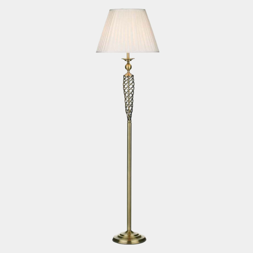 Braid Floor Lamp Antique Brass