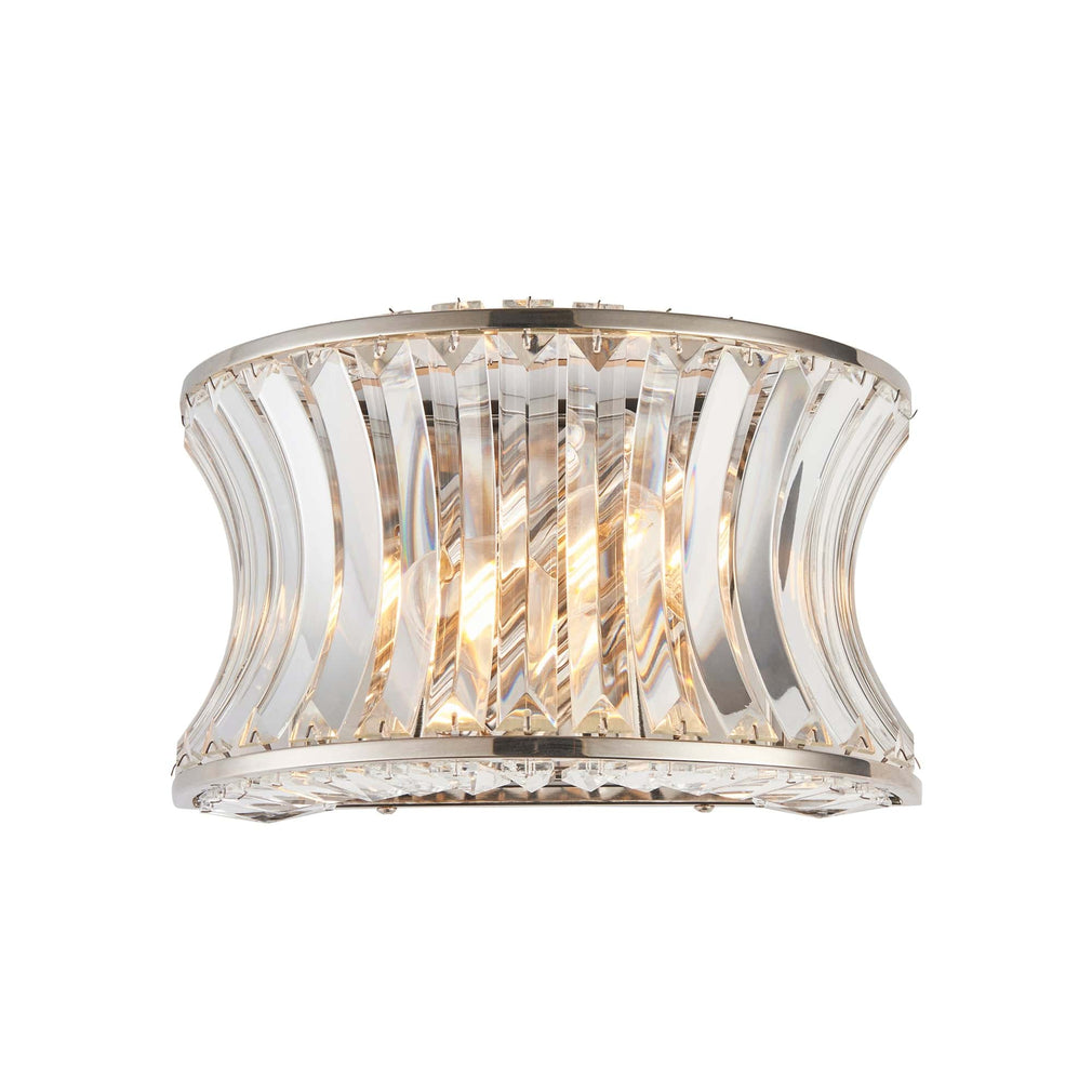 Curve Crystal Wall Light Silver