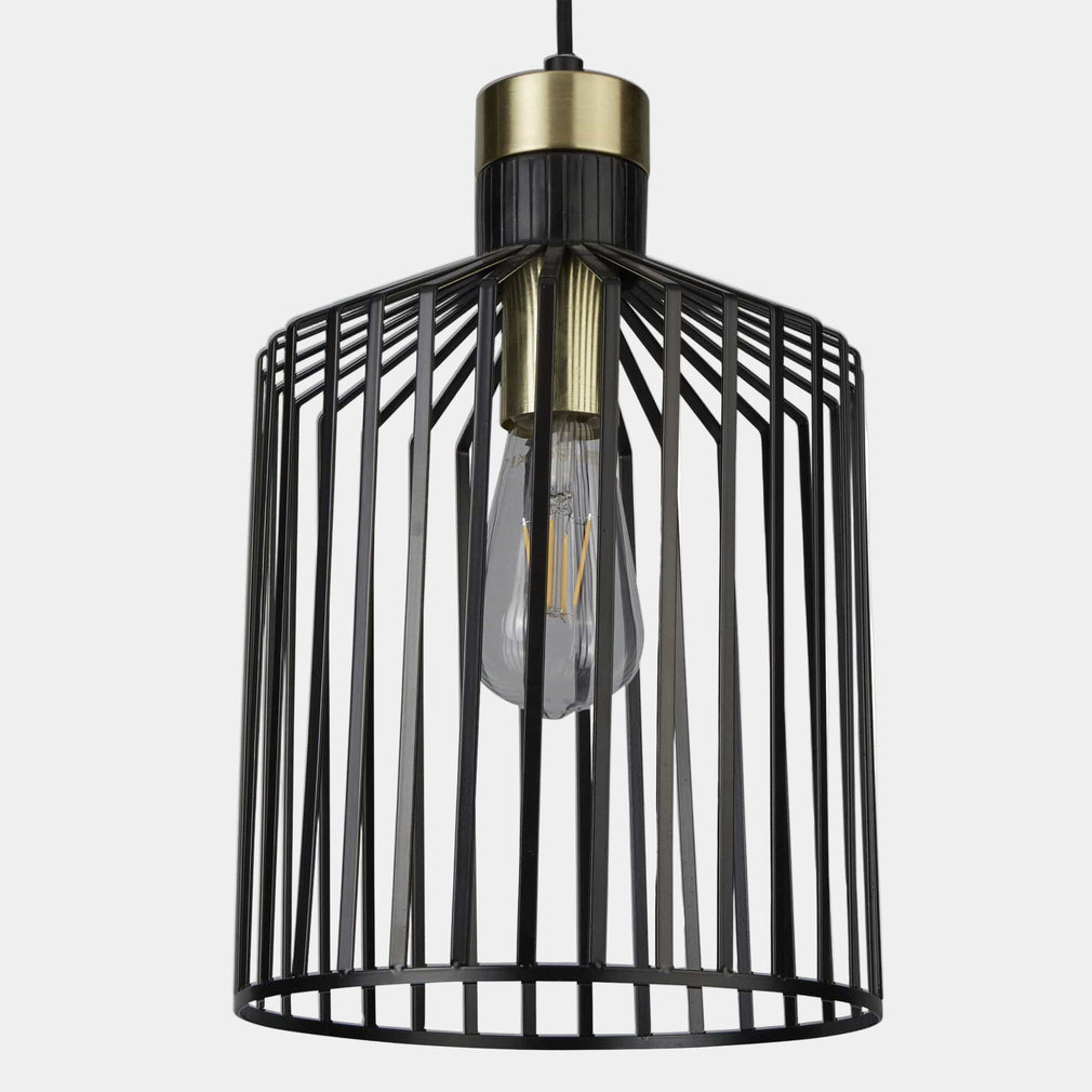Crate - Black Ceiling Pendant Medium