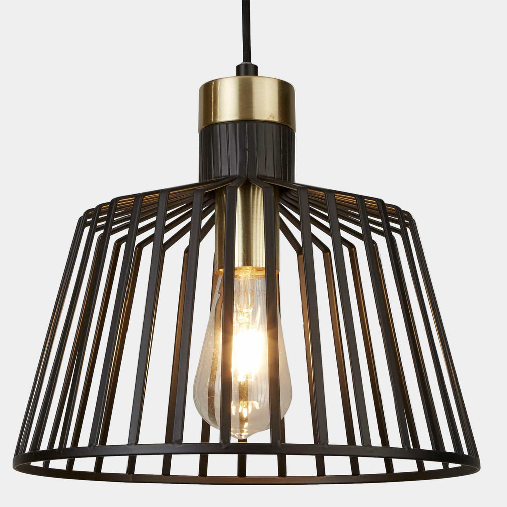 Crate - Black Ceiling Pendant Large
