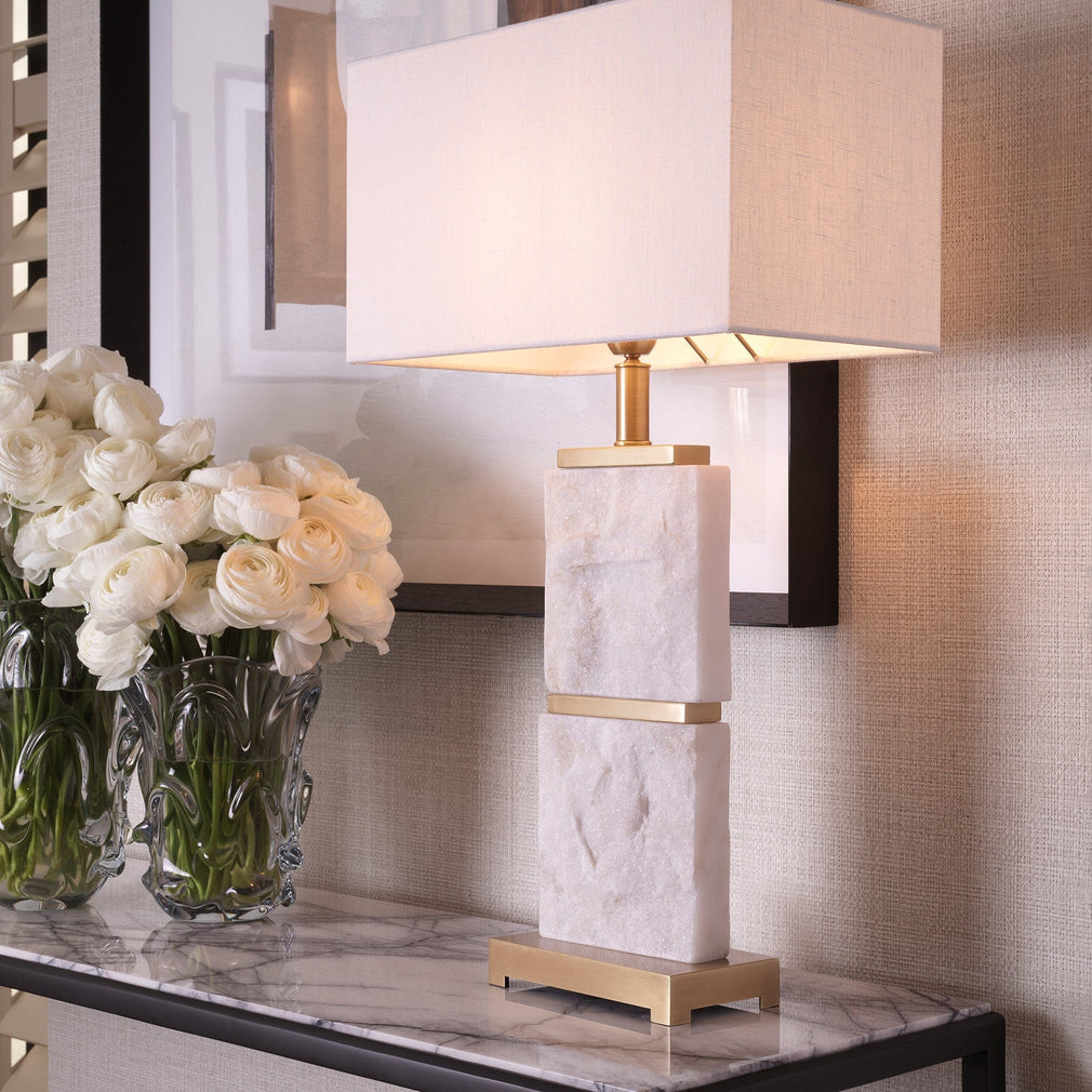 Eichholtz Newton - White Marble Table Lamp