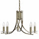 Flow 5 Light Antique Brass