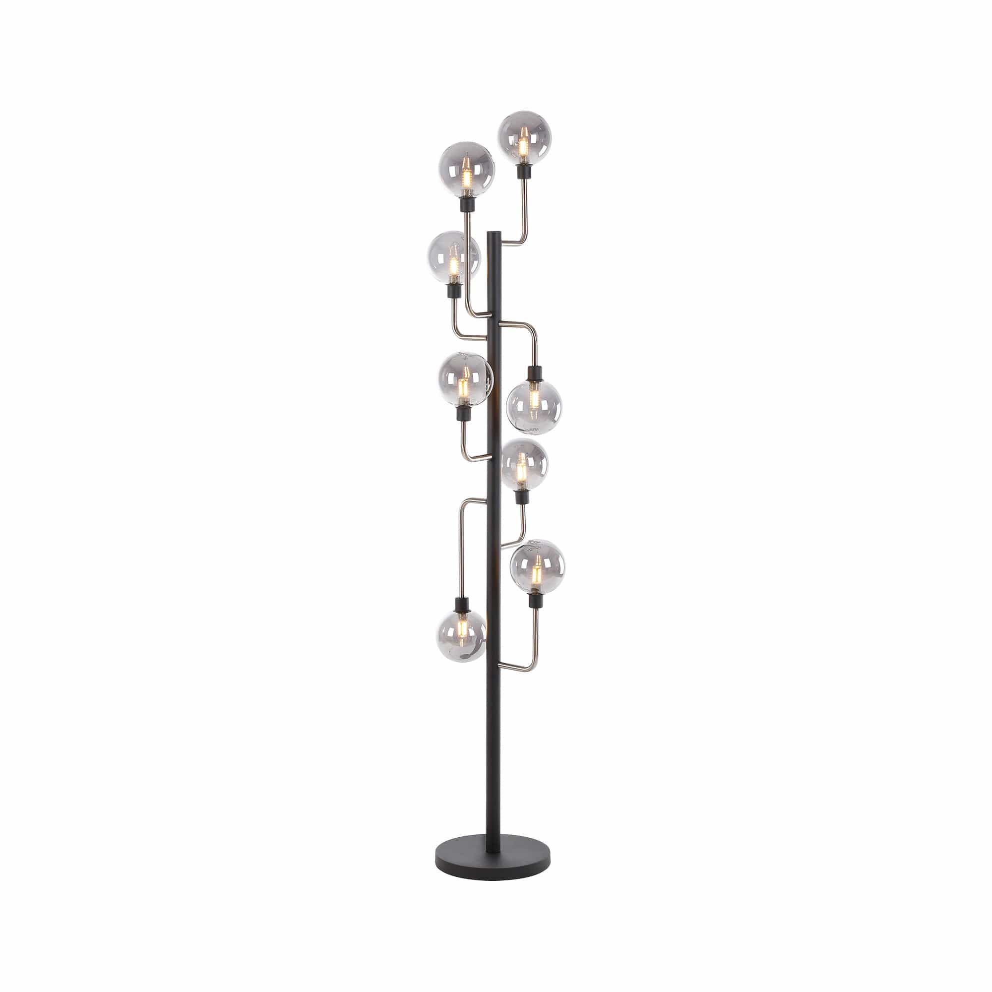 Hayle Floor Lamp Graphite/Smoke Glass Finish