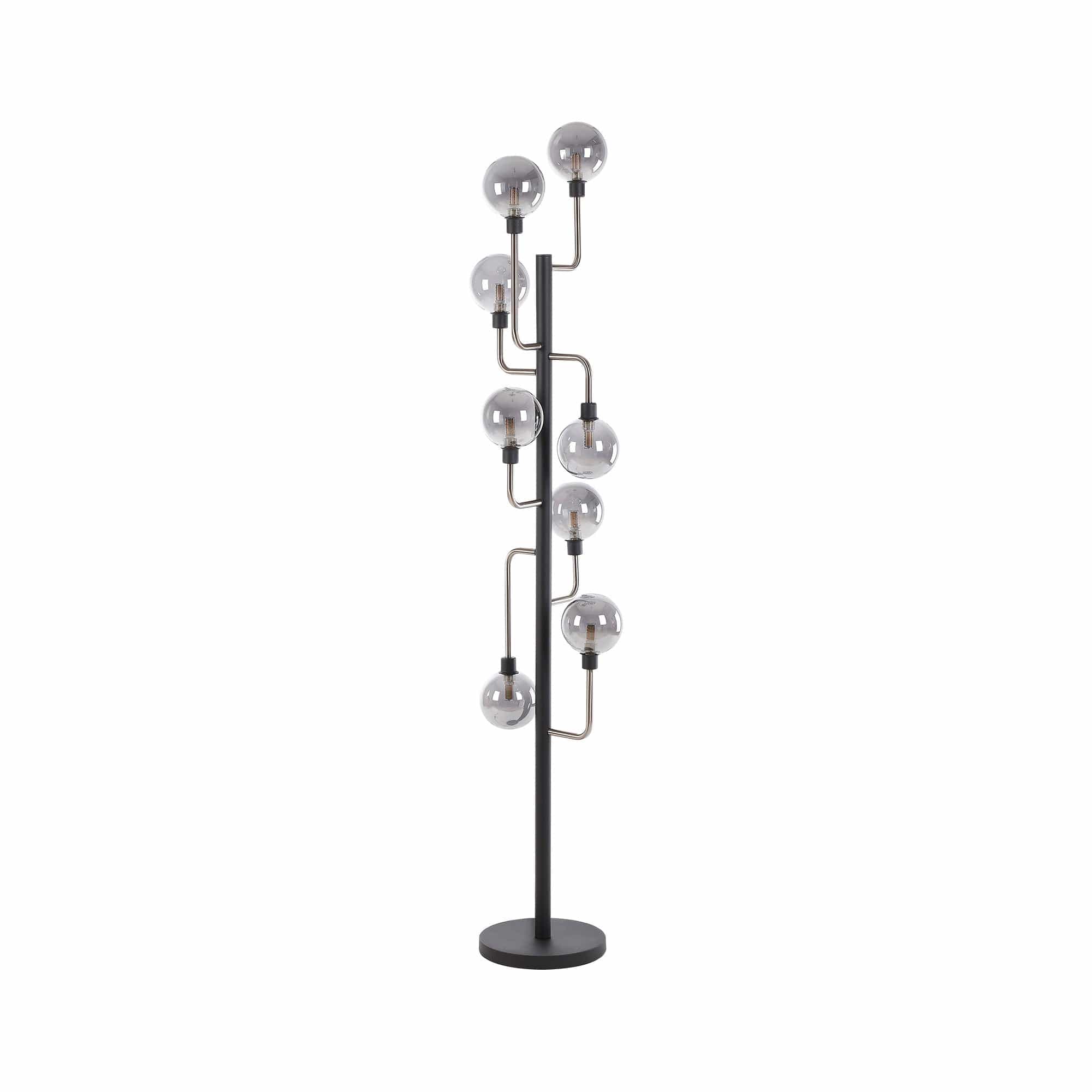 Hayle Floor Lamp Graphite/Smoke Glass Finish