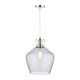 Laura Ashley Rye Pendant Polished Nickel Smoked Glass
