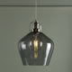 Laura Ashley Rye Pendant Polished Nickel Smoked Glass