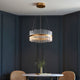 Stew - Gold Glass Ring LED Pendant Medium