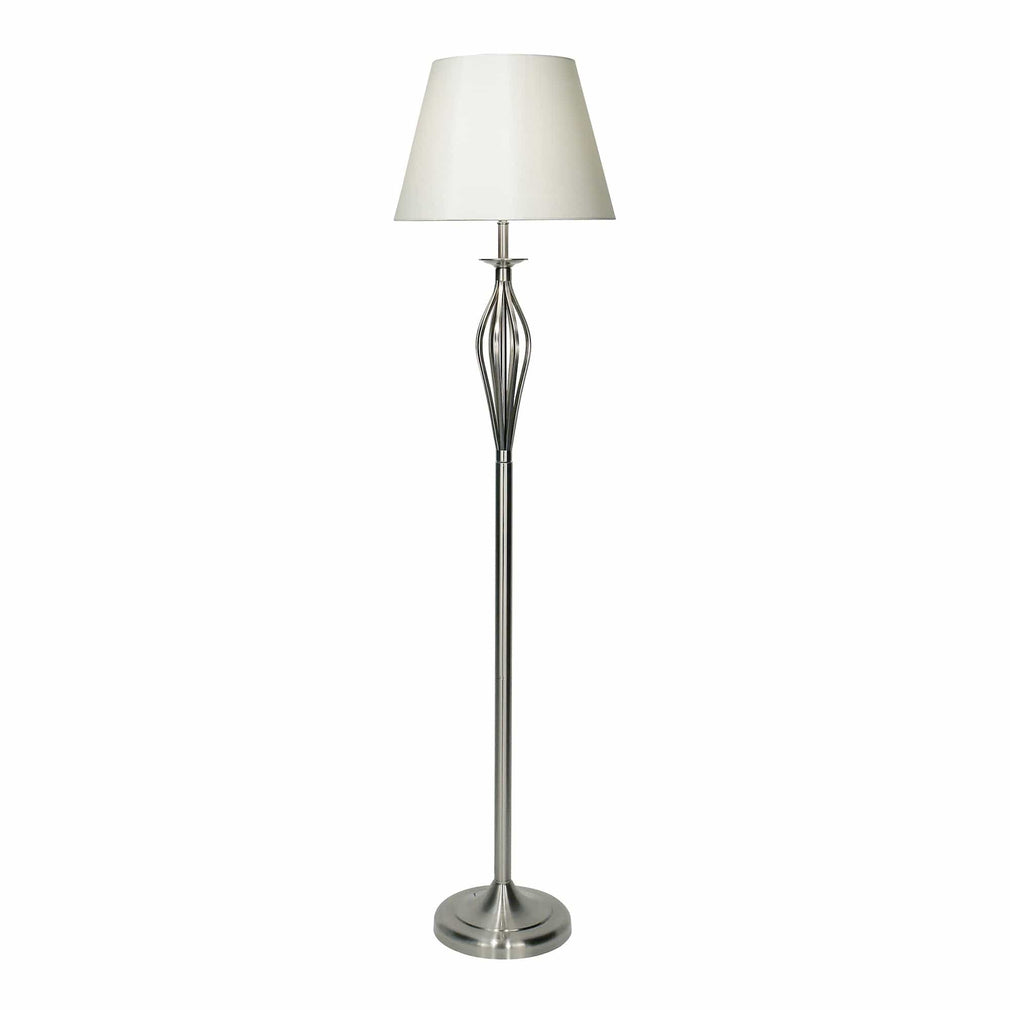 Torch Floor Lamp Satin Chrome