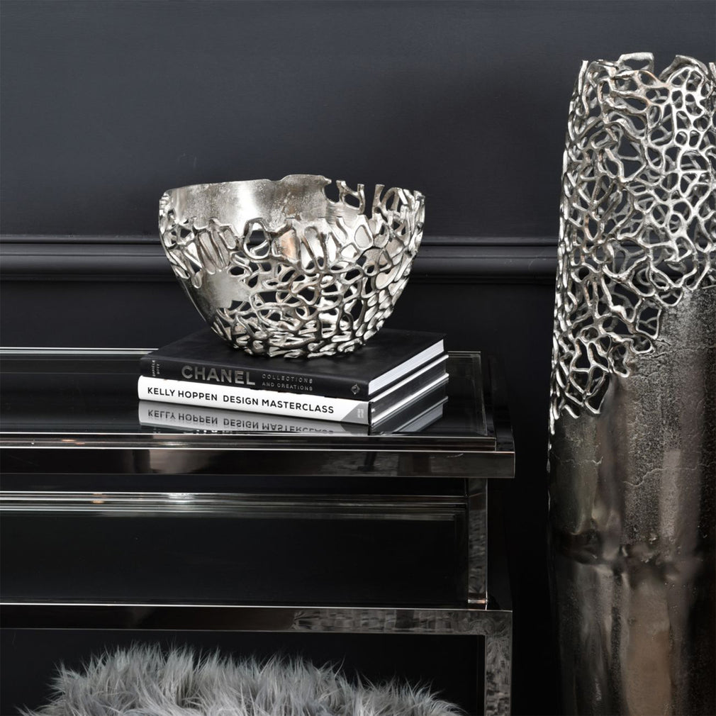 Flynn - Coral Aluminium Bowl, Silver