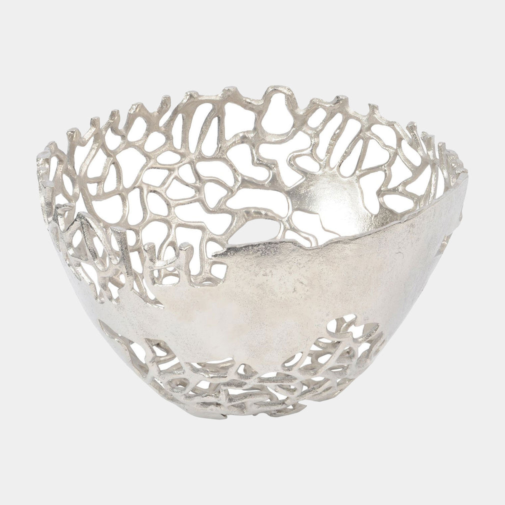 Flynn - Coral Aluminium Bowl, Silver