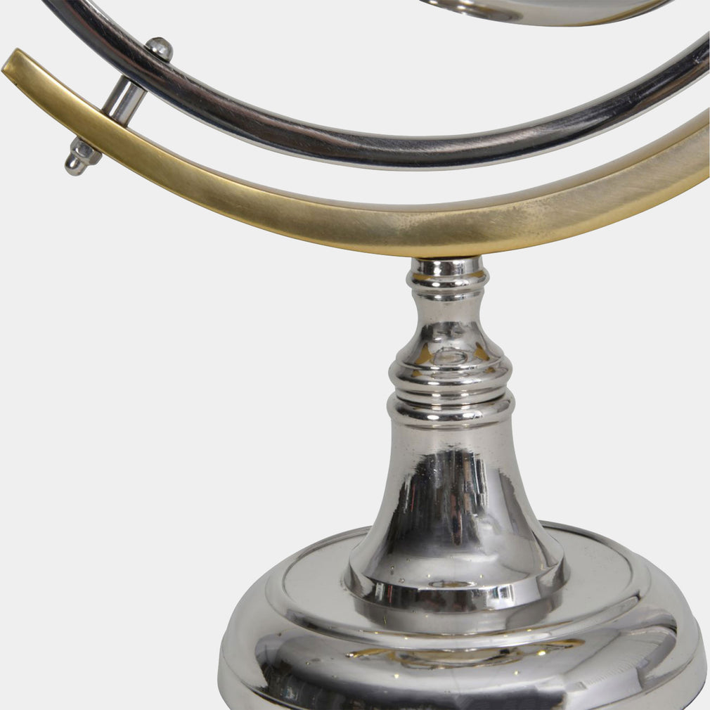 Armilliary - Silver Globe Sculpture