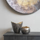 Merapi Lava - Metal Vase, Smoked Black & Gold
