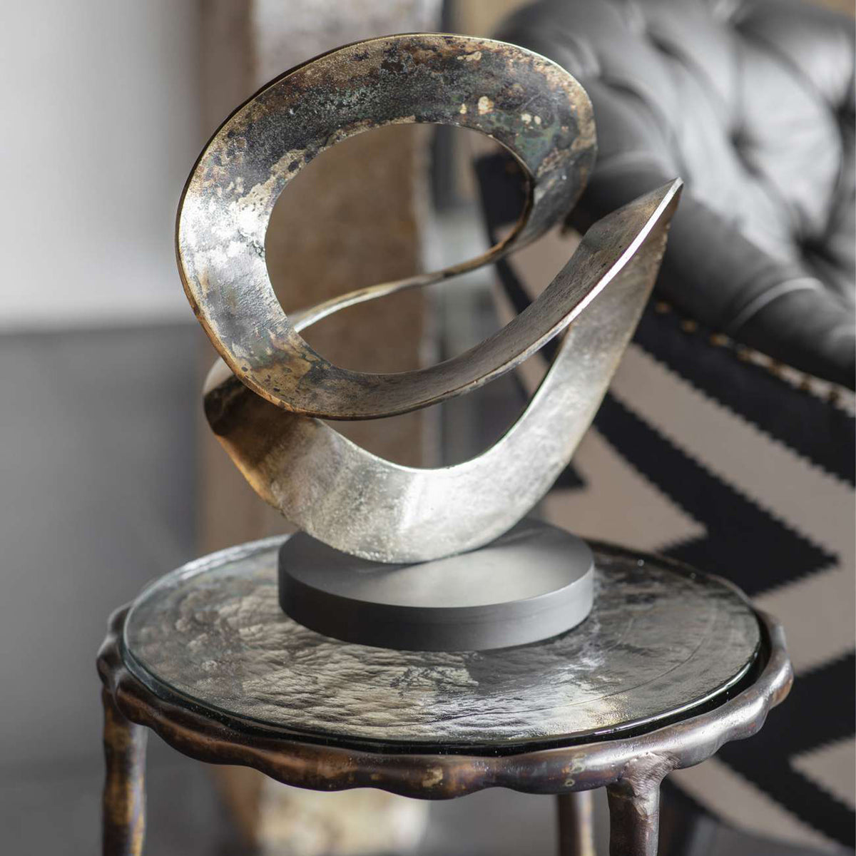 Ribbon Knot - Rustic Gold Sculpture