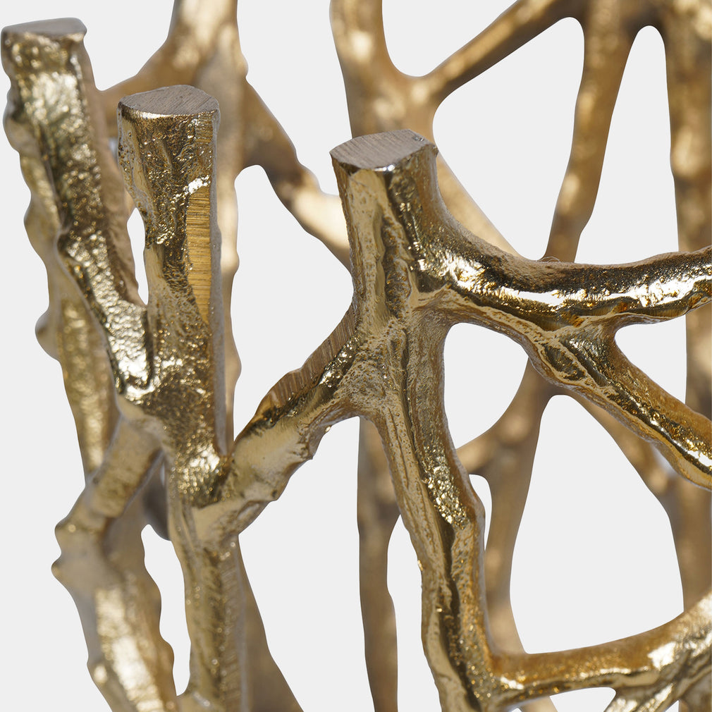 Twig - Pillar Candle Holder, Gold